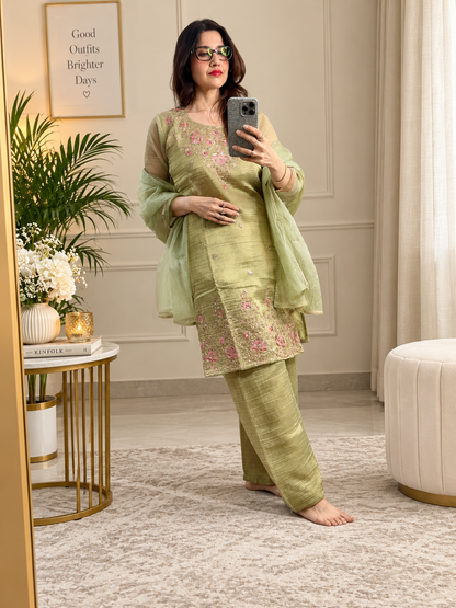 ORGANZA FANCY STITCHED SUIT SET