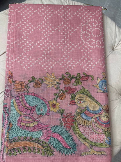 Pink Kota saree