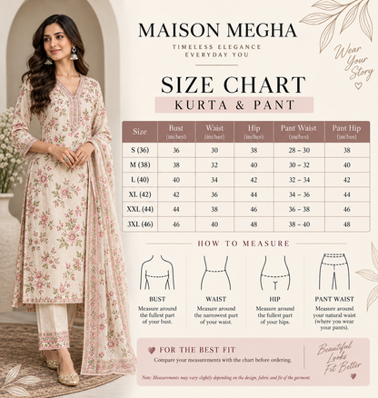 ROSY BLOOM MUL CHANDERI STITCHED SUIT SET