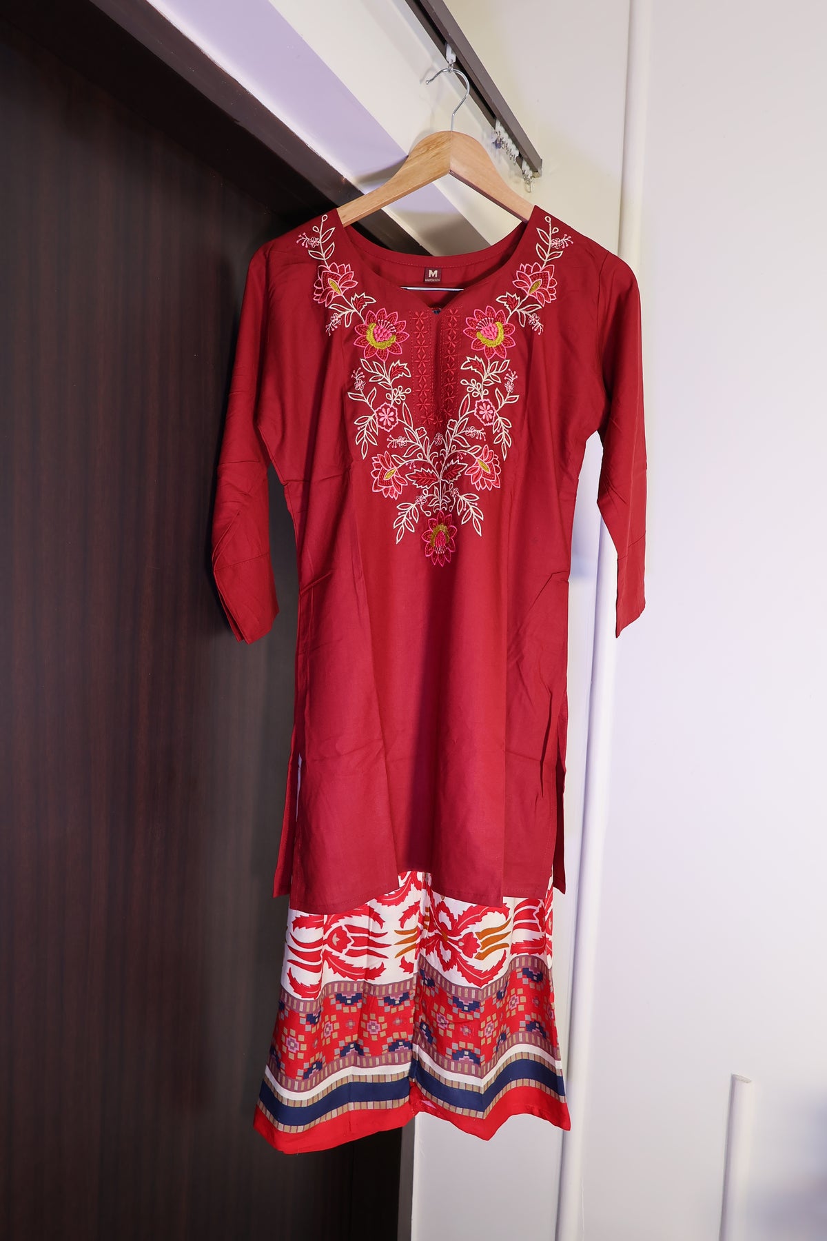 MAROON READY TO WEAR CO-ORD SET