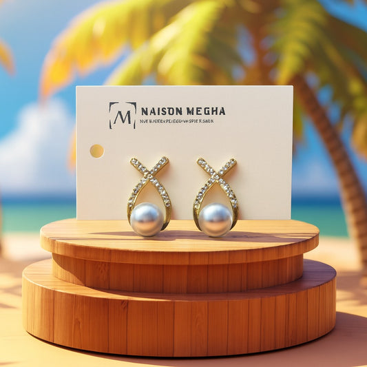 Pearl drop earrings