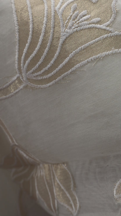 IVORY ELEGANCE COTTON UNSTITCHED SUIT SET
